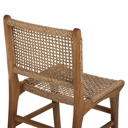 Dining Chair Nesha Hm9386.11 Teak Wood And Viro Rope 50x56x85hcm.