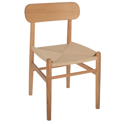 Dining Chair Helsinki Hm9492.01 Beech Wood And Rope In Natural Color 46.5x41x80Ηcm.