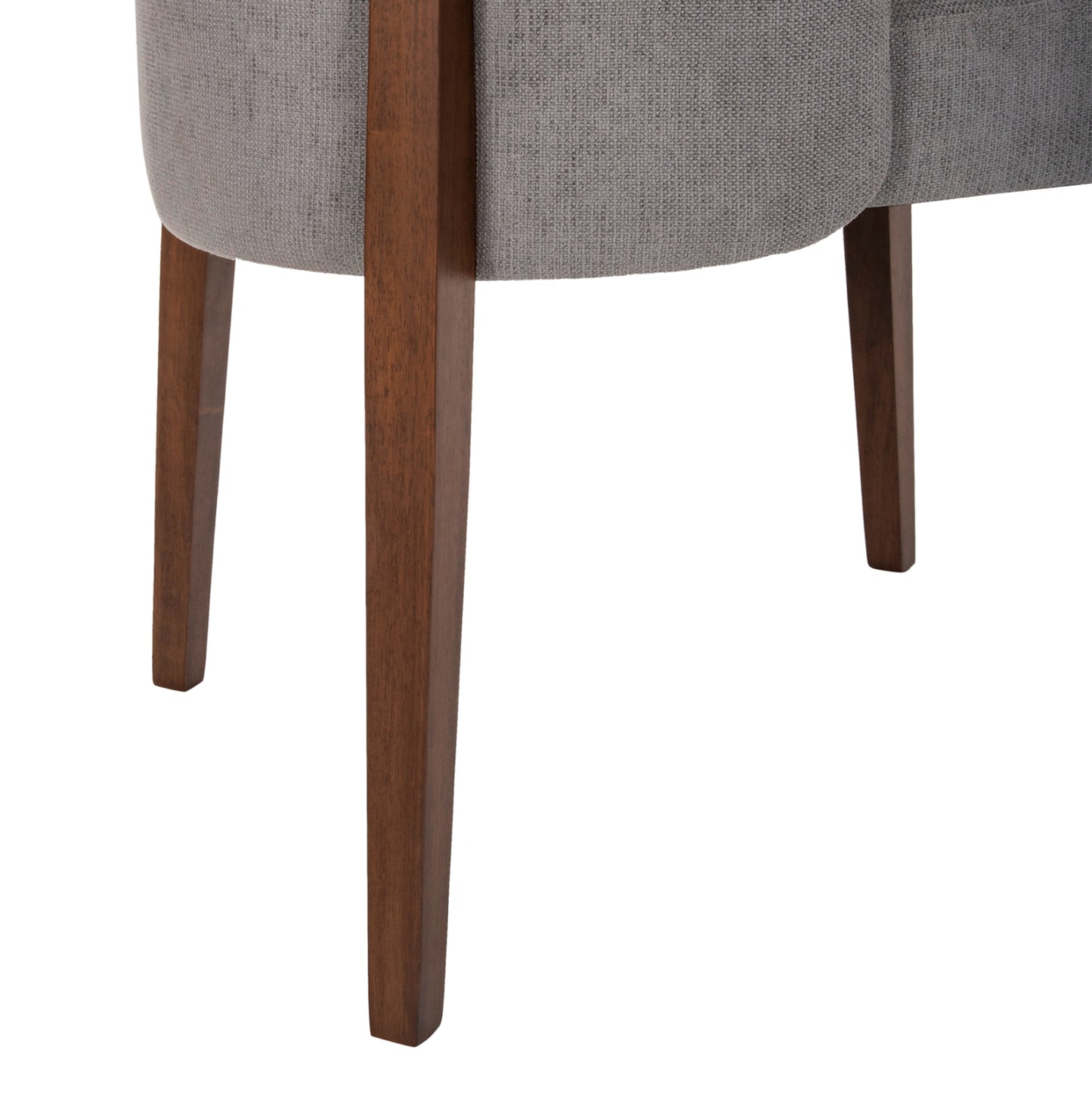 Dining Chair Rammer Hm9744.01 Rubberwood In Walnut-grey Fabric 57x55x86hcm.