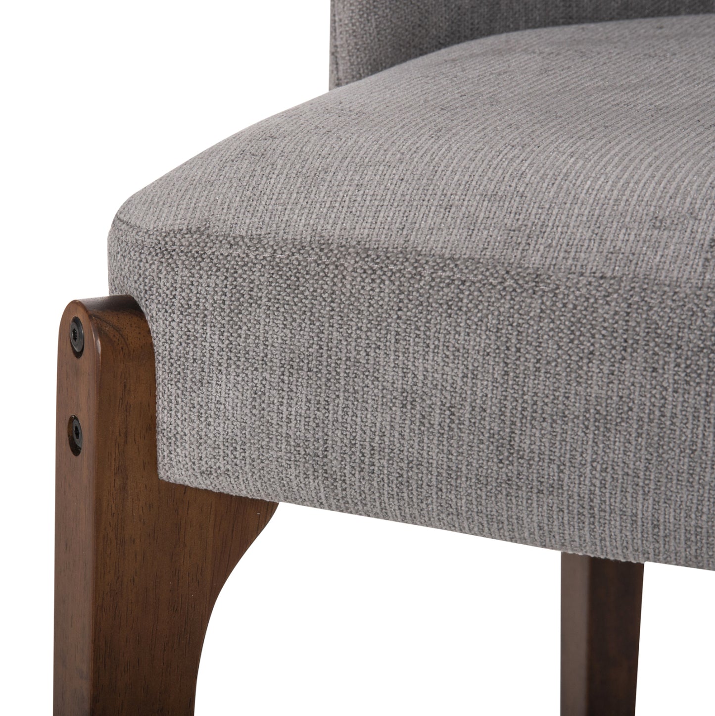 Dining Chair Rammer Hm9744.01 Rubberwood In Walnut-grey Fabric 57x55x86hcm.