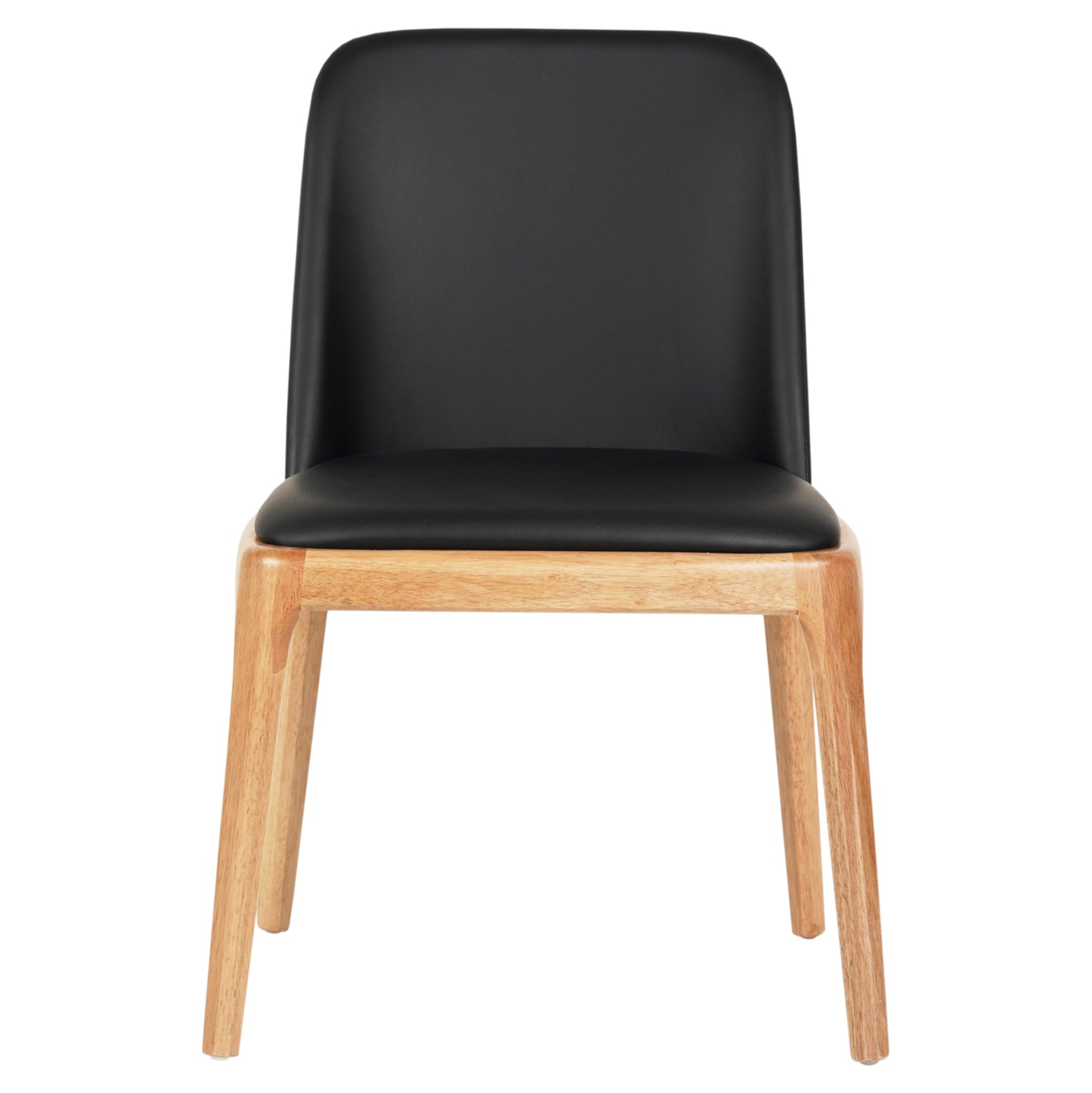 Dining Chair Furlan Hm9944.01 Rubberwood-black Pu 54,5x58x86hcm.