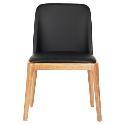 Dining Chair Furlan Hm9944.01 Rubberwood-black Pu 54,5x58x86hcm.