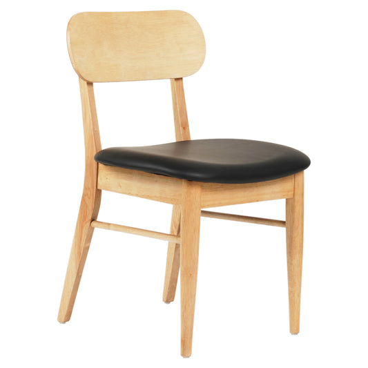 Dining Chair Sekor Hm9945.01 Rubberwood-black Pu 50x50x80hcm.
