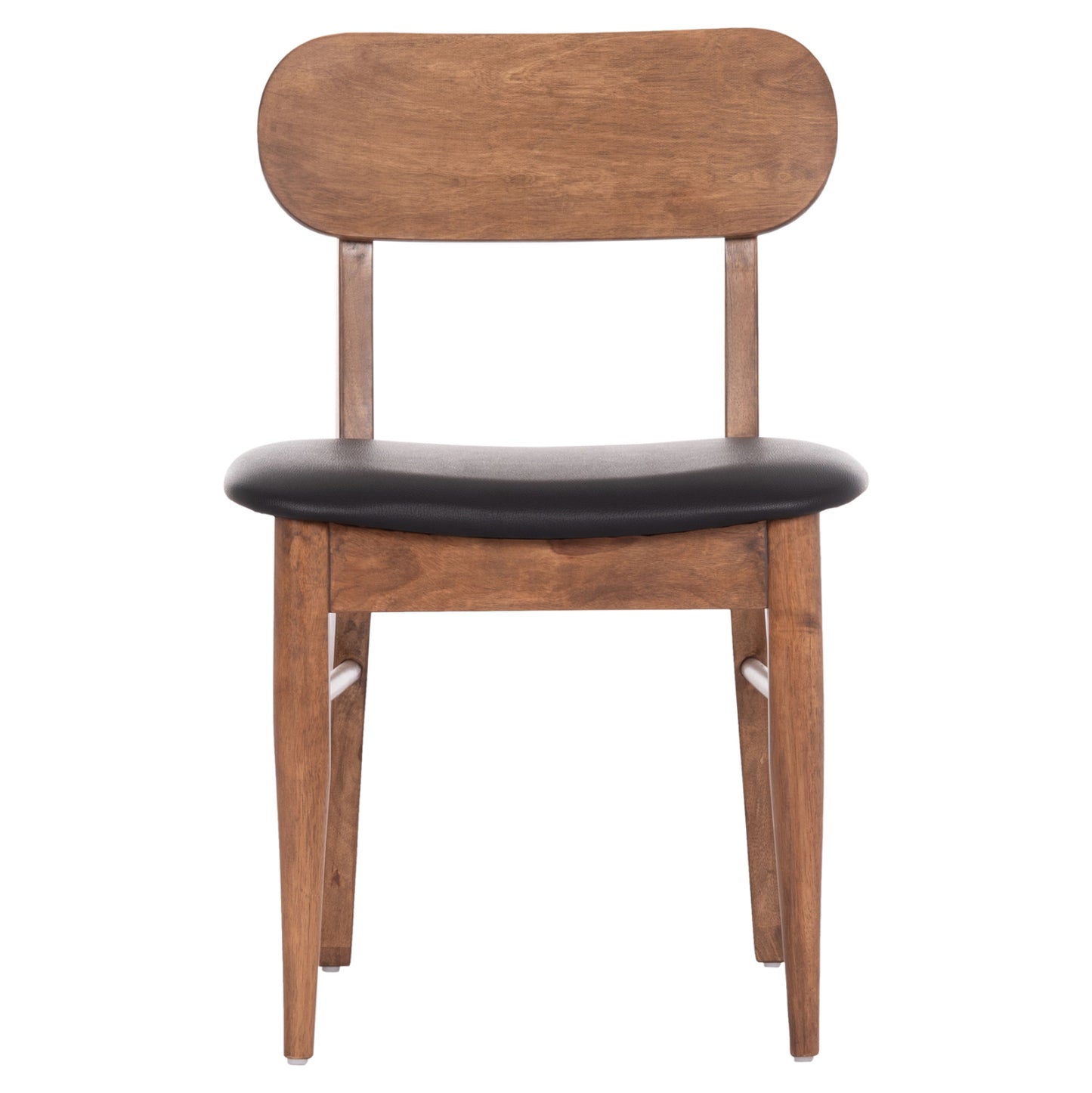 Dining Chair Sekor Hm9945.03 Rubberwood In Walnut Color-black Pu  51x48x79hcm.