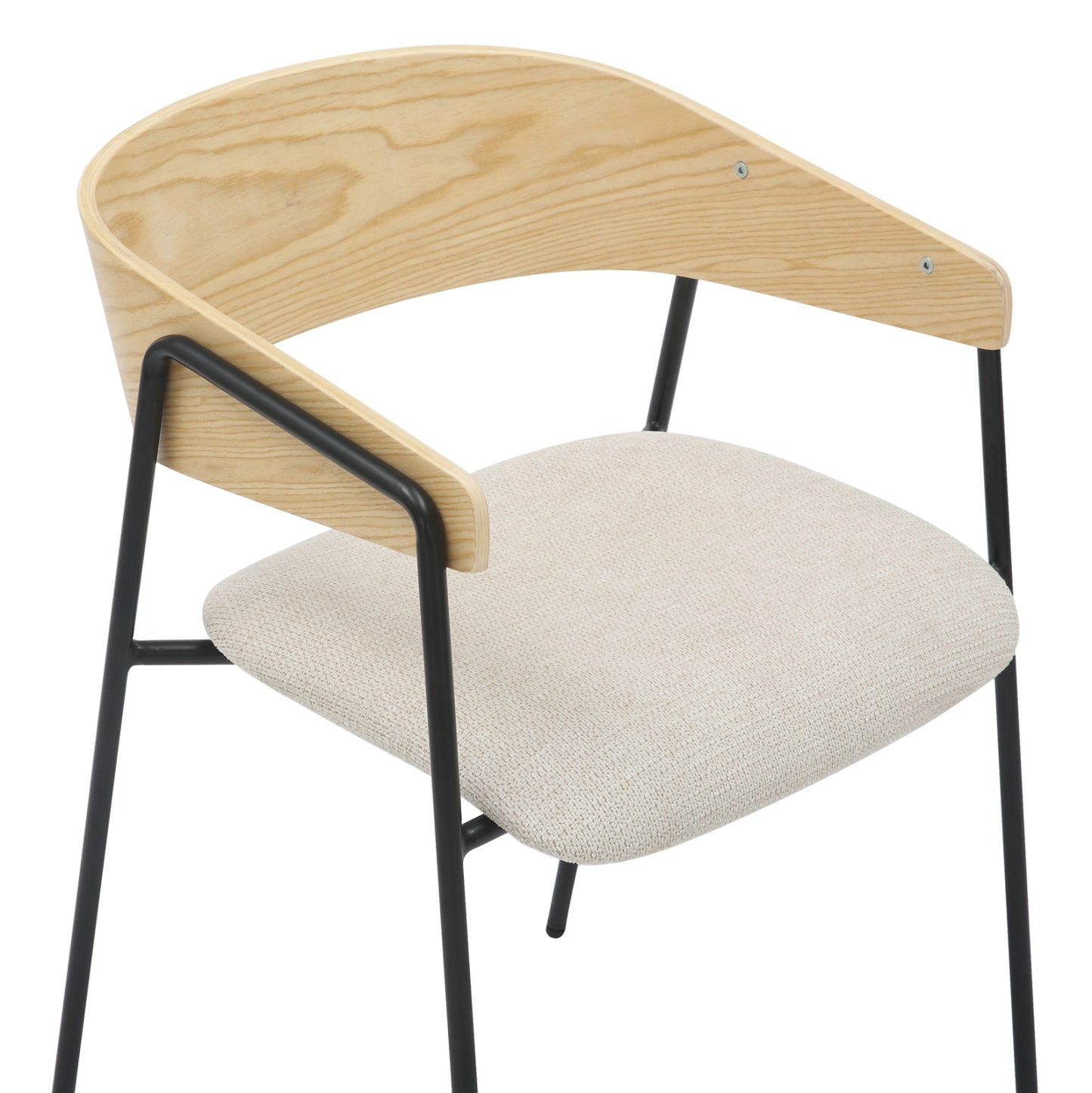 Dining Chair Korin Hm9975.01 Metal-beige Fabric-plywood 54x51x72,5hcm.