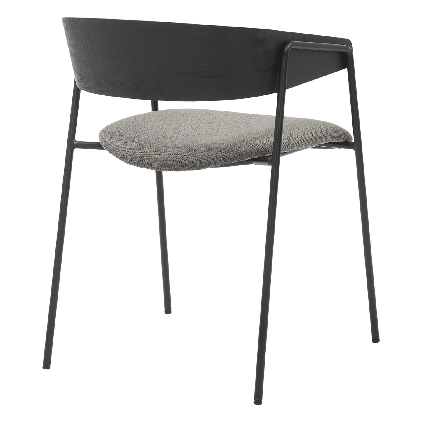 Dining Chair Korin Hm9975.02 Metal & Plywood In Black-grey Fabric 54x51x72,5hcm.
