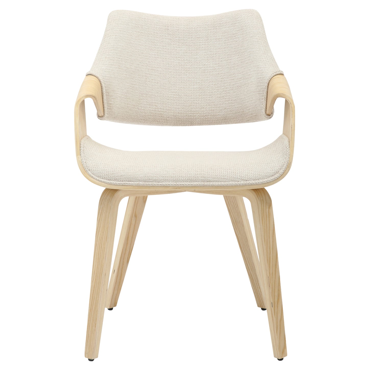 Dining Chair Netto Hm9976.01 Plywood Frame In Oak-beige Fabric 55x56x83,5hcm.