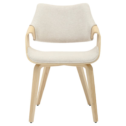 Dining Chair Netto Hm9976.01 Plywood Frame In Oak-beige Fabric 55x56x83,5hcm.