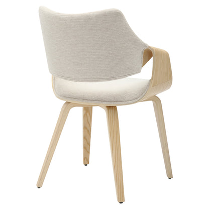 Dining Chair Netto Hm9976.01 Plywood Frame In Oak-beige Fabric 55x56x83,5hcm.