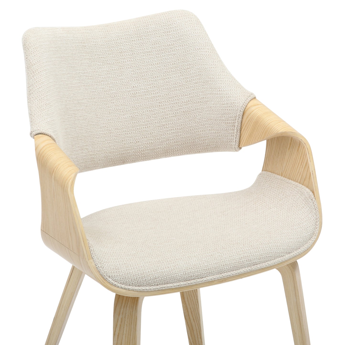 Dining Chair Netto Hm9976.01 Plywood Frame In Oak-beige Fabric 55x56x83,5hcm.