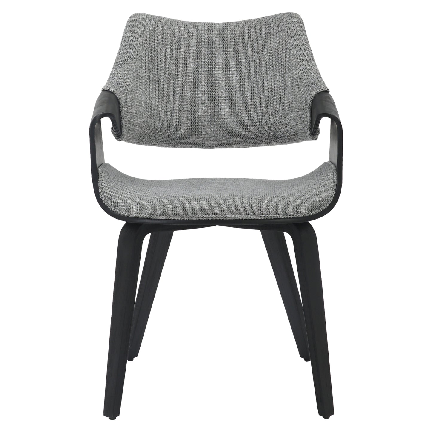 Dining Chair Netto Hm9976.02 Plywood Frame In Brushed Black-grey Fabric 55x56x83,5hcm.