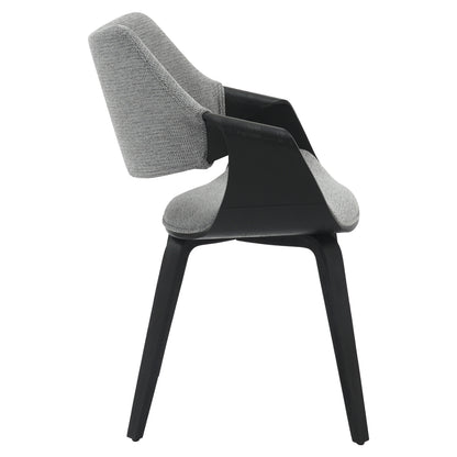 Dining Chair Netto Hm9976.02 Plywood Frame In Brushed Black-grey Fabric 55x56x83,5hcm.