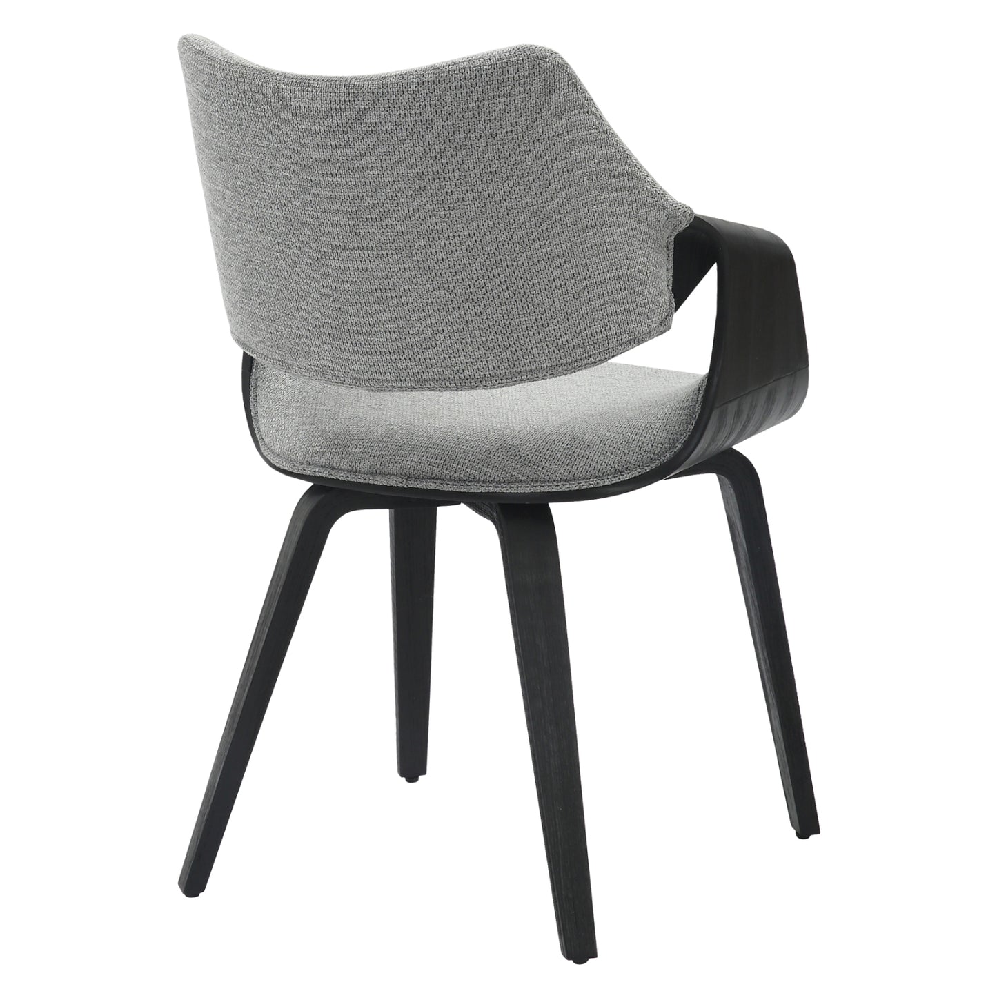 Dining Chair Netto Hm9976.02 Plywood Frame In Brushed Black-grey Fabric 55x56x83,5hcm.
