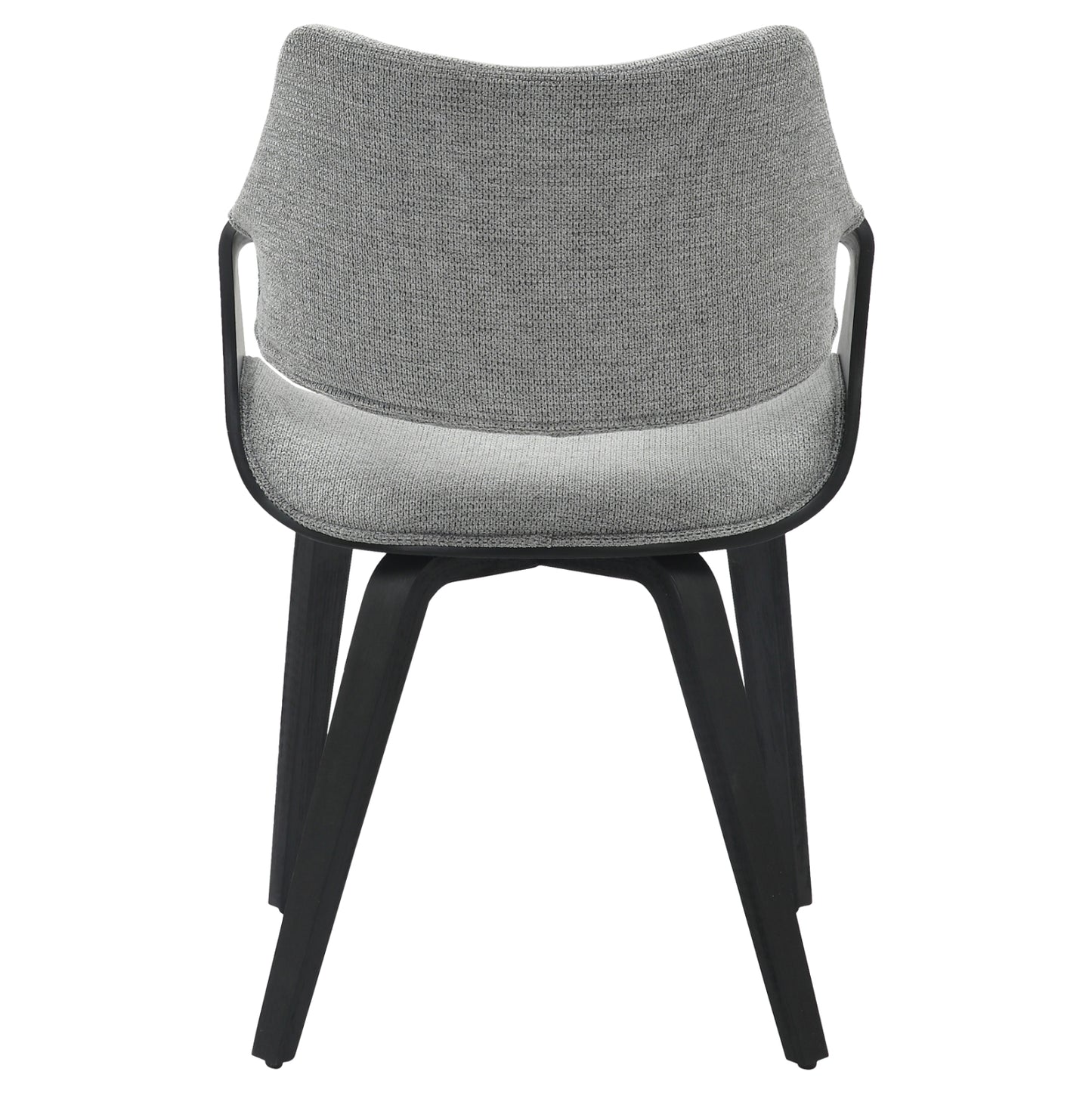 Dining Chair Netto Hm9976.02 Plywood Frame In Brushed Black-grey Fabric 55x56x83,5hcm.