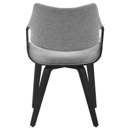Dining Chair Netto Hm9976.02 Plywood Frame In Brushed Black-grey Fabric 55x56x83,5hcm.