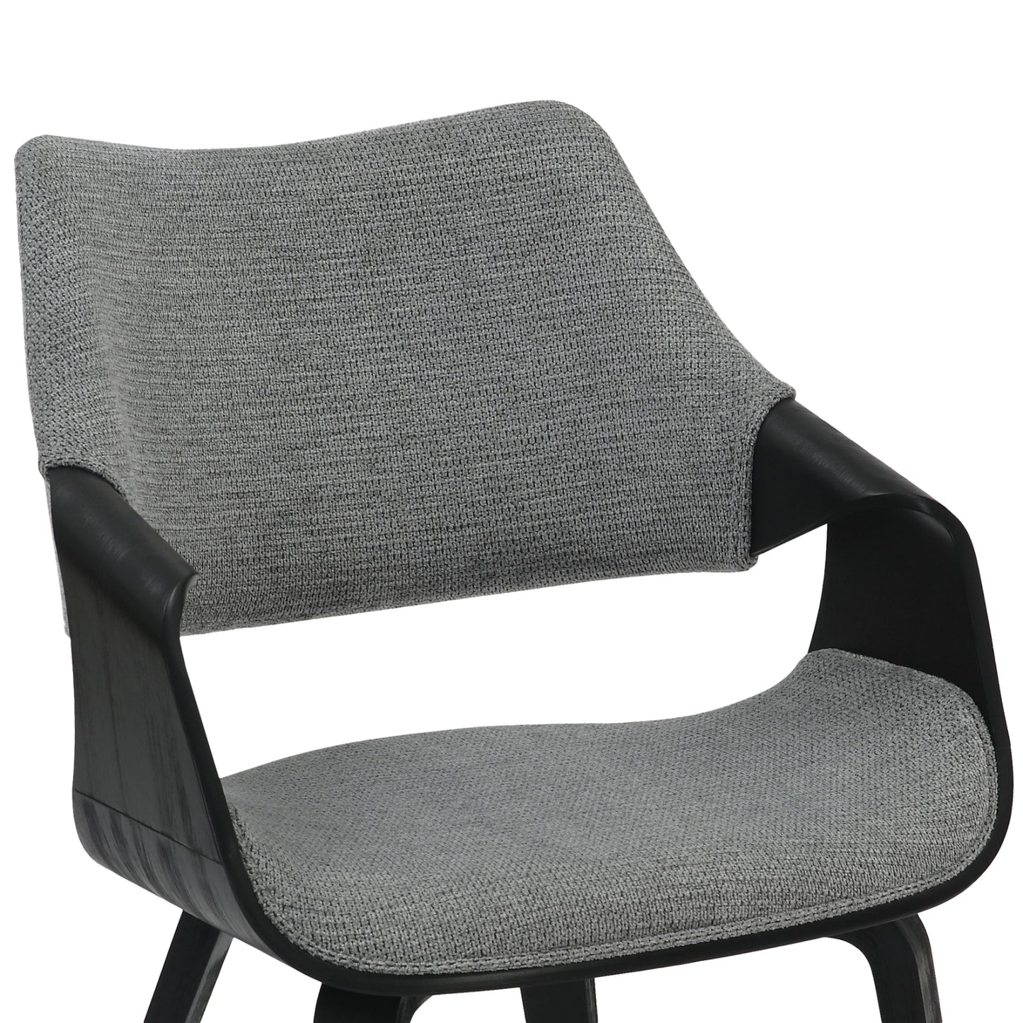 Dining Chair Netto Hm9976.02 Plywood Frame In Brushed Black-grey Fabric 55x56x83,5hcm.