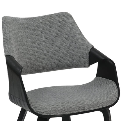 Dining Chair Netto Hm9976.02 Plywood Frame In Brushed Black-grey Fabric 55x56x83,5hcm.