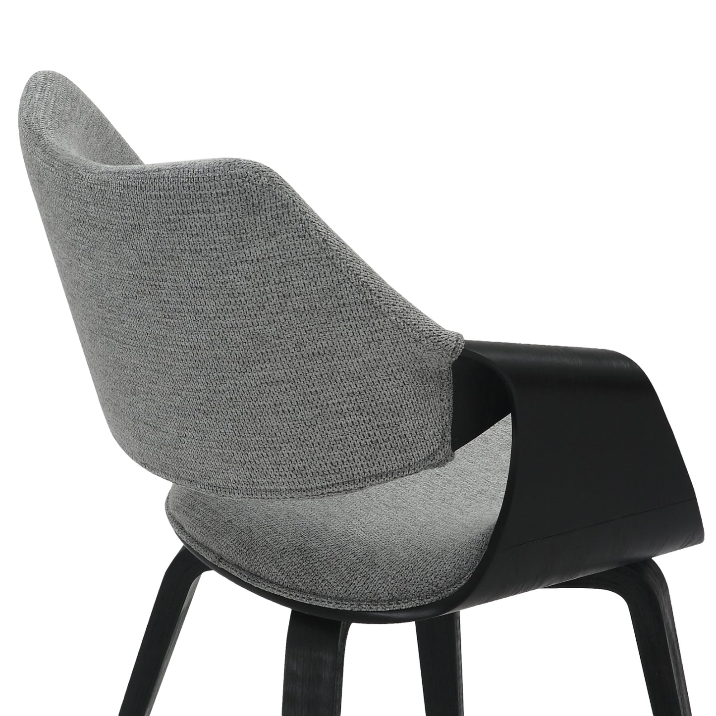 Dining Chair Netto Hm9976.02 Plywood Frame In Brushed Black-grey Fabric 55x56x83,5hcm.