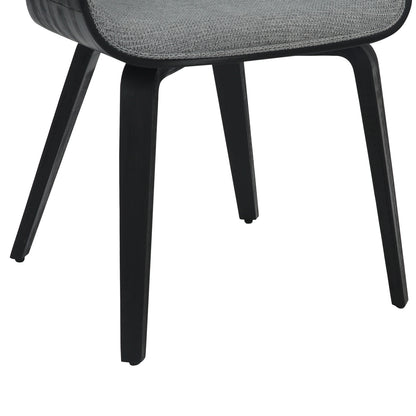Dining Chair Netto Hm9976.02 Plywood Frame In Brushed Black-grey Fabric 55x56x83,5hcm.