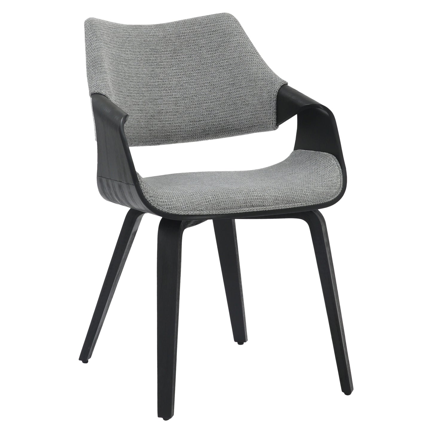 Dining Chair Netto Hm9976.02 Plywood Frame In Brushed Black-grey Fabric 55x56x83,5hcm.