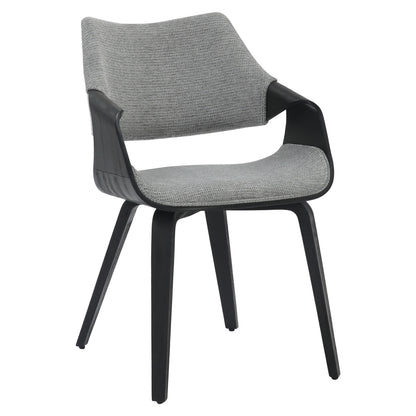 Dining Chair Netto Hm9976.02 Plywood Frame In Brushed Black-grey Fabric 55x56x83,5hcm.
