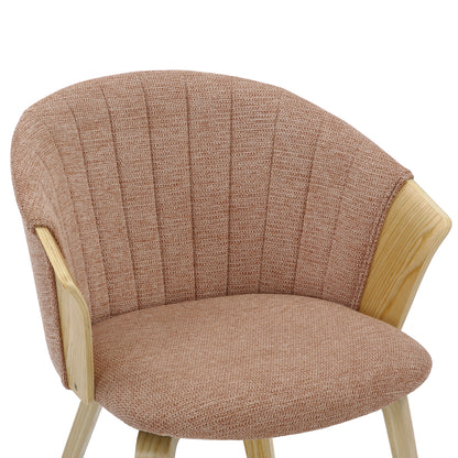 Dining Chair Jesper Hm9977.01 Plywood Frame In Oak-redwood Fabric 61x54x74hcm.