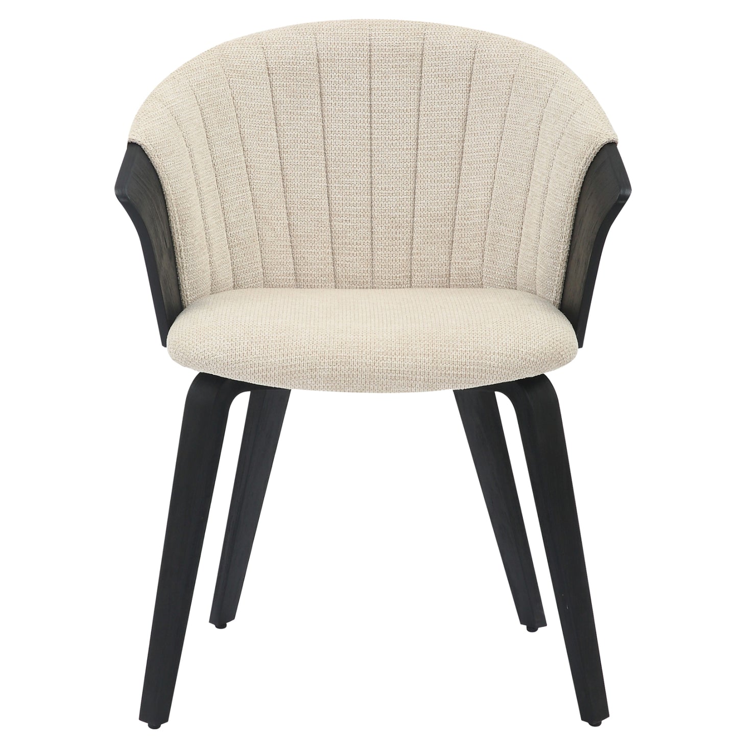 Dining Chair Jesper Hm9977.02 Plywood Frame In Black-ecru Fabric 61x54x74hcm.
