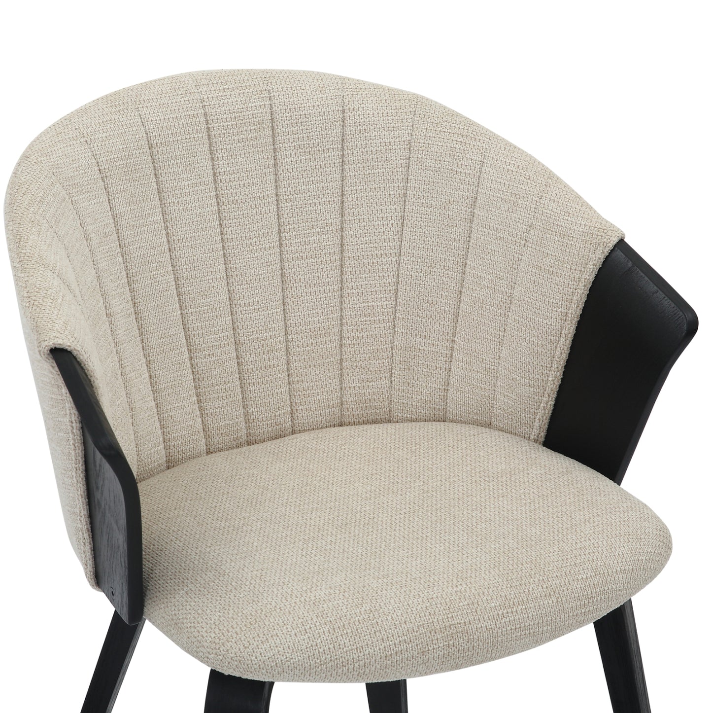 Dining Chair Jesper Hm9977.02 Plywood Frame In Black-ecru Fabric 61x54x74hcm.