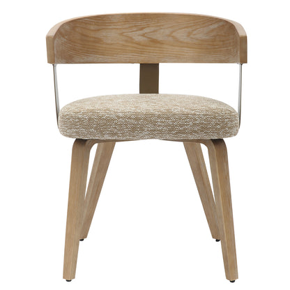 Dining Chair Galley Hm9981.01 Plywood Frame And Legs-beige Fabric 55,5x53,5x70hcm.