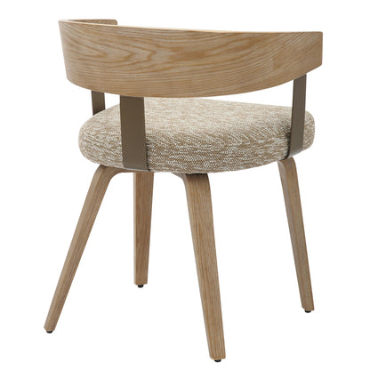 Dining Chair Galley Hm9981.01 Plywood Frame And Legs-beige Fabric 55,5x53,5x70hcm.