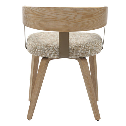 Dining Chair Galley Hm9981.01 Plywood Frame And Legs-beige Fabric 55,5x53,5x70hcm.