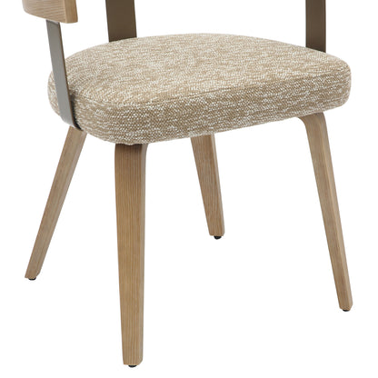 Dining Chair Galley Hm9981.01 Plywood Frame And Legs-beige Fabric 55,5x53,5x70hcm.