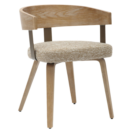 Dining Chair Galley Hm9981.01 Plywood Frame And Legs-beige Fabric 55,5x53,5x70hcm.