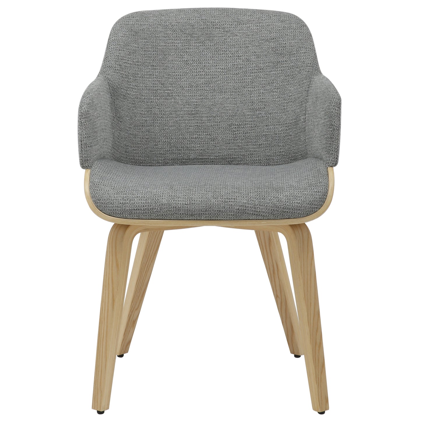 Dining Chair Prieto Hm9989.01 Plywood Frame In Oak-grey Fabric 54,5x44x89,5hcm.