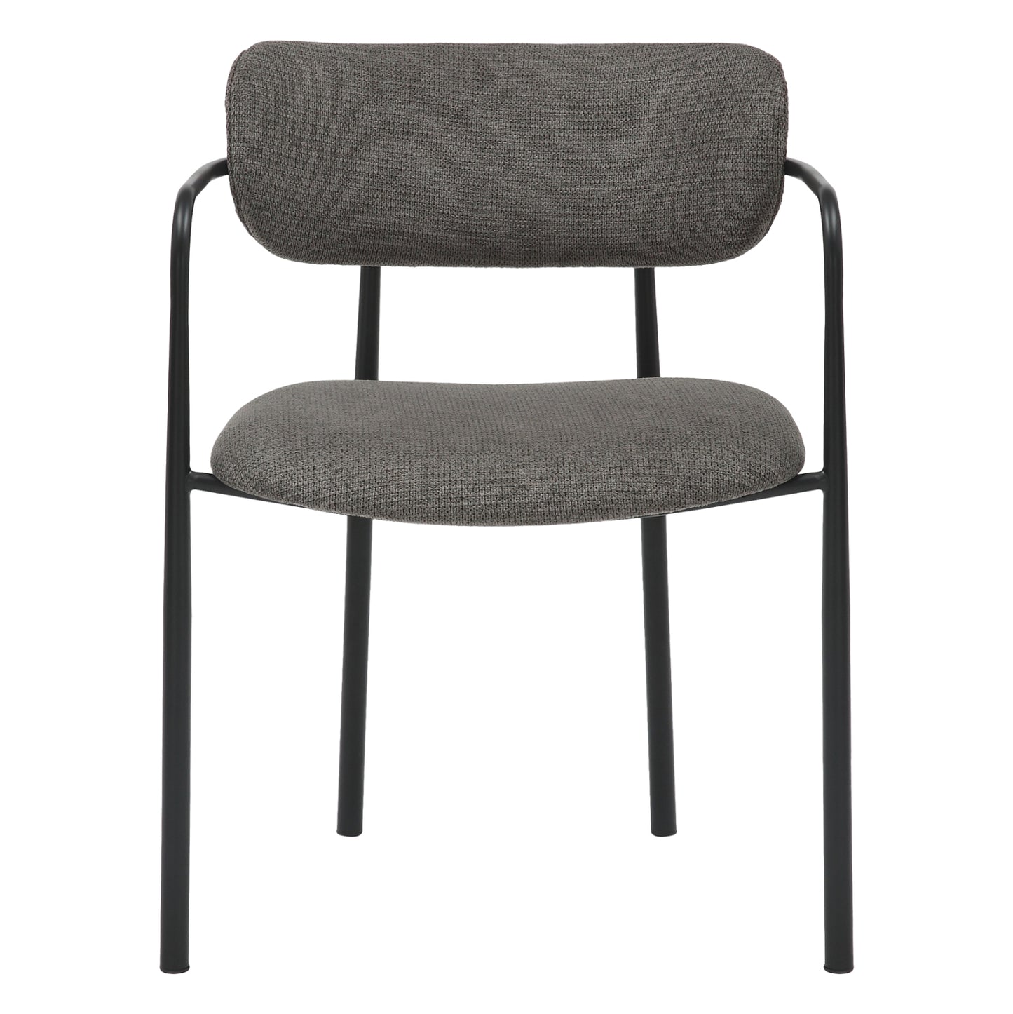 Dining Chair Kritter Hm9994.02 Black Metal-dark Grey Fabric 58x53x76hcm.