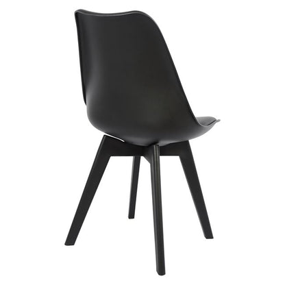 Chair Vegas Hm0033.32 Polypropylene-pu-black 47,5x55x82 Cm