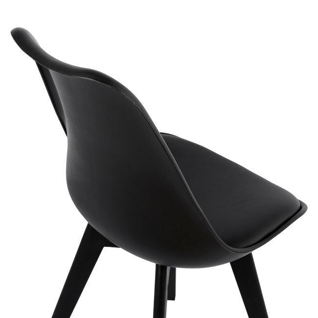 Chair Vegas Hm0033.32 Polypropylene-pu-black 47,5x55x82 Cm