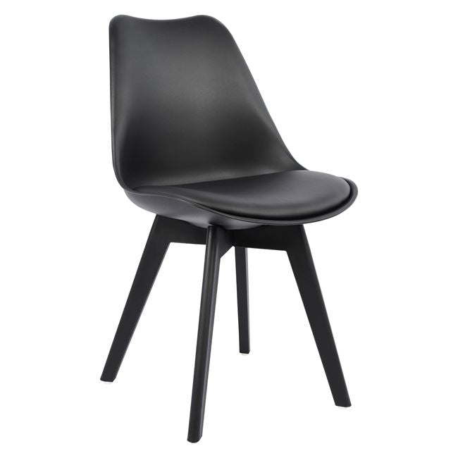 Chair Vegas Hm0033.32 Polypropylene-pu-black 47,5x55x82 Cm