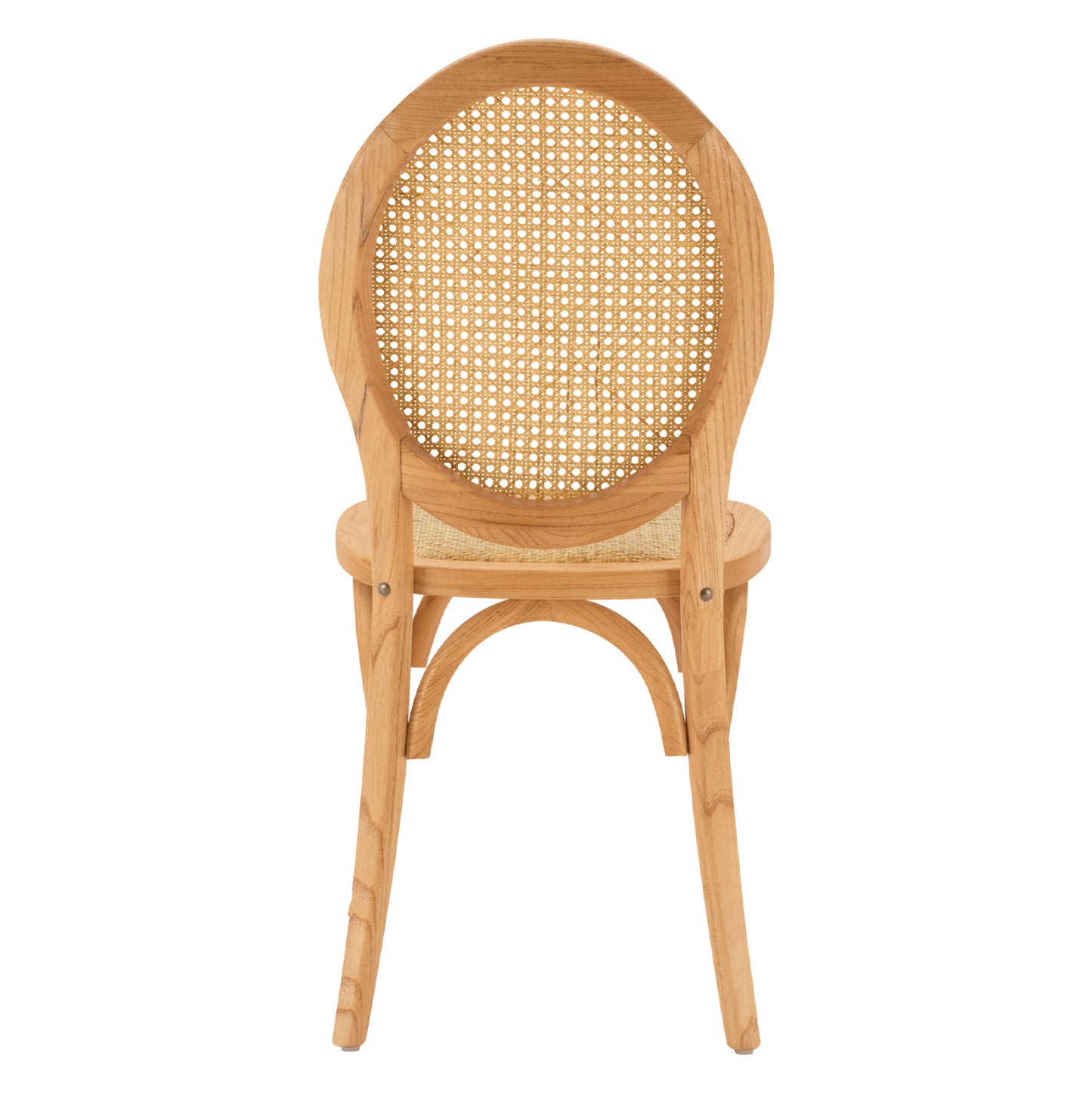Wooden Chair With Oval Back And Rattan In Natural Color Hm8745.01 45x50x97
