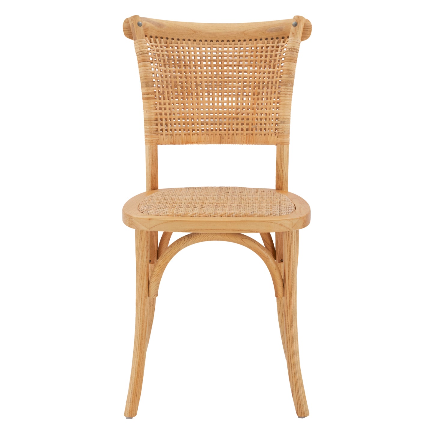 Wooden Chair With Rattan In Natural Shade Hm8752.01 49x54x89cm