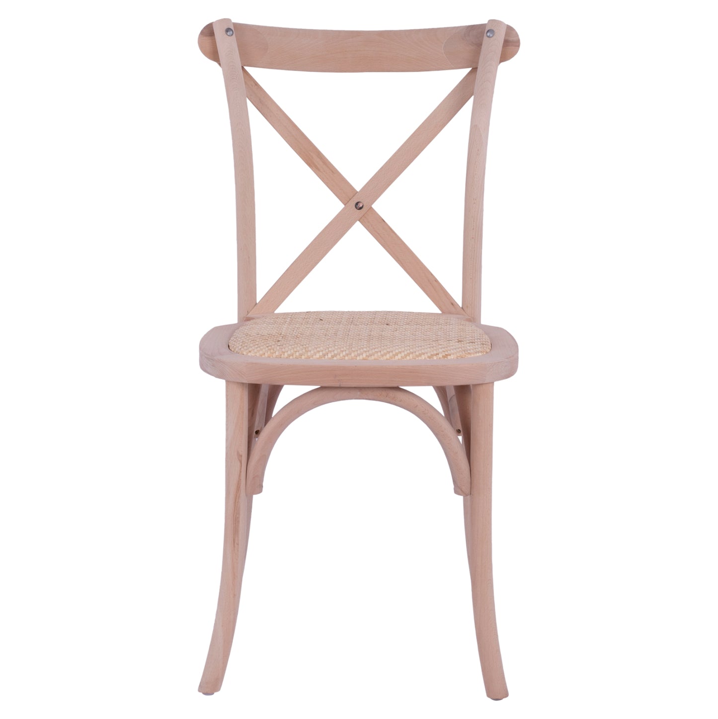Chair Owen Wooden Stackable From Beech Wood Unpainted With Crossed Back Hm8575.20 45x55,5x90 Cm