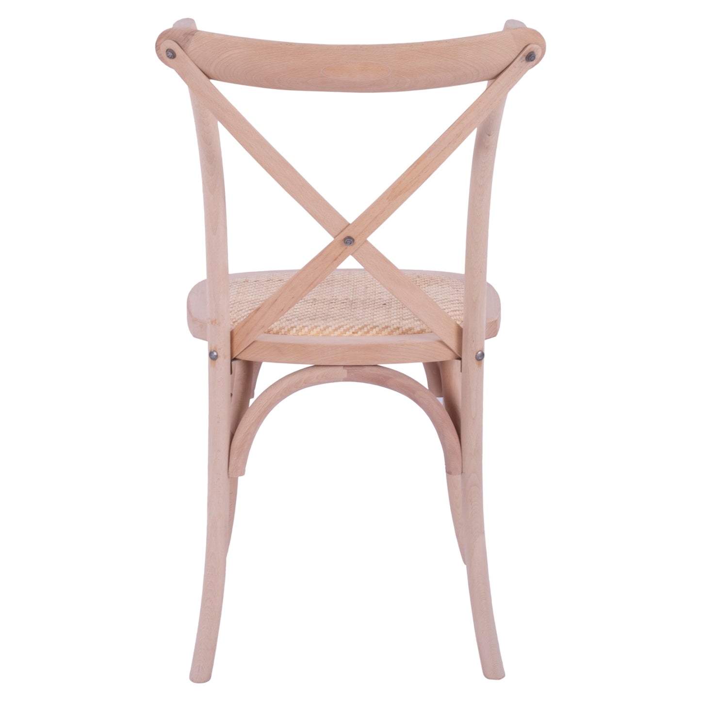 Chair Owen Wooden Stackable From Beech Wood Unpainted With Crossed Back Hm8575.20 45x55,5x90 Cm