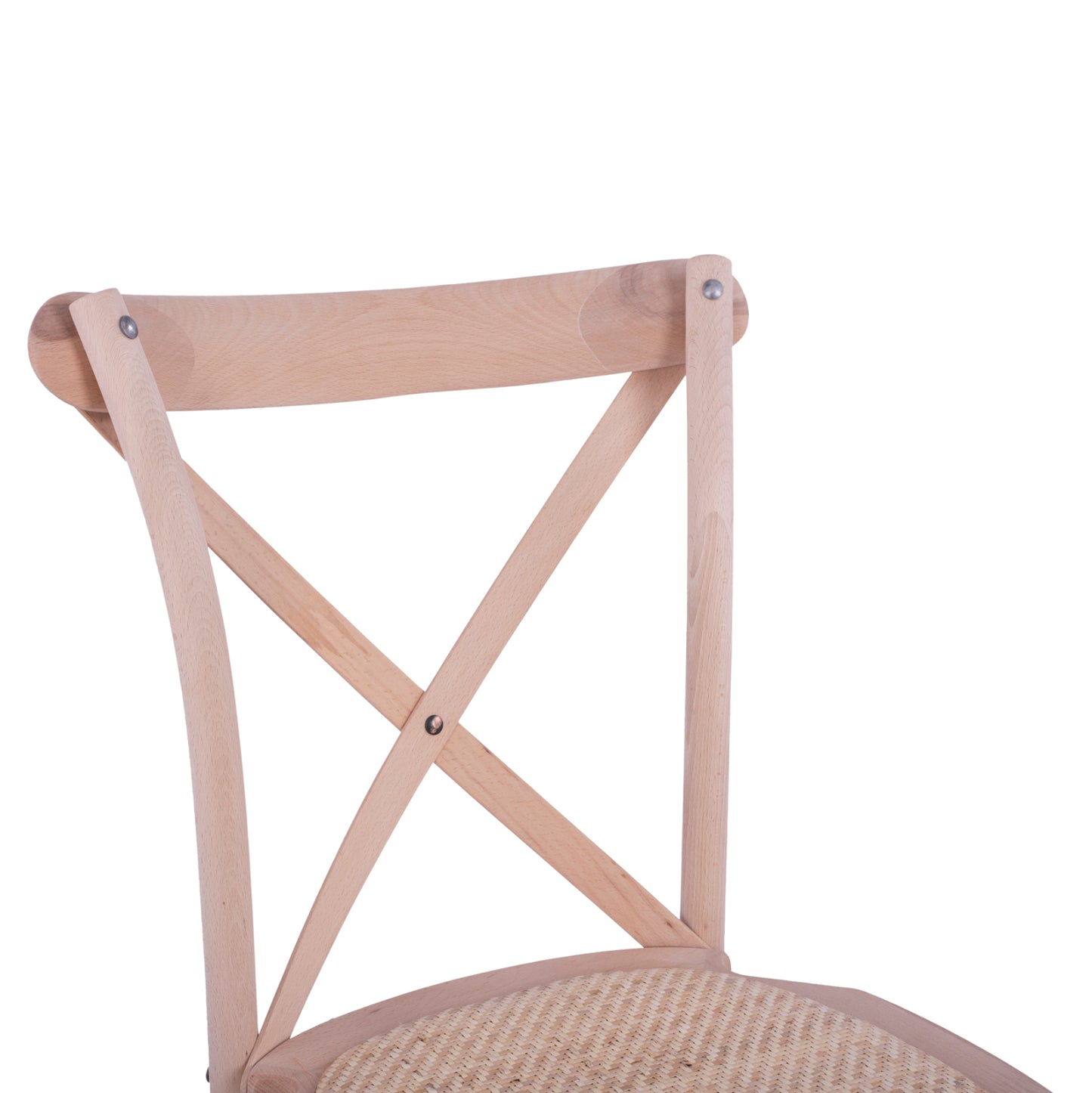 Chair Owen Wooden Stackable From Beech Wood Unpainted With Crossed Back Hm8575.20 45x55,5x90 Cm