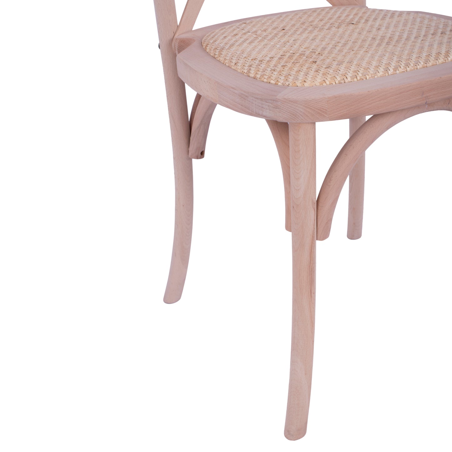 Chair Owen Wooden Stackable From Beech Wood Unpainted With Crossed Back Hm8575.20 45x55,5x90 Cm