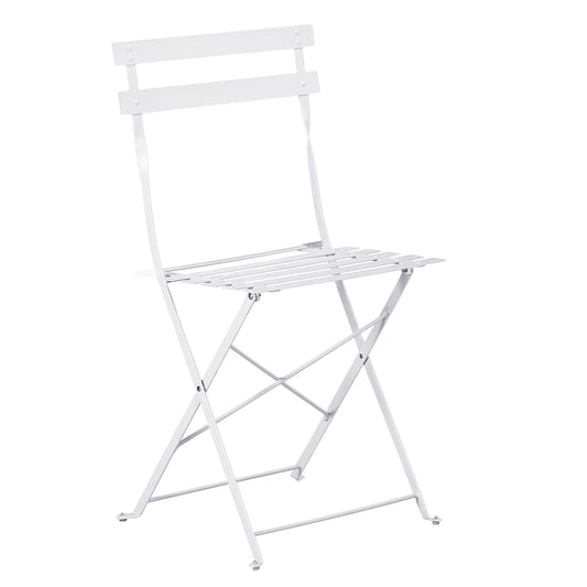 Folding Chair Sophie Hm6337.01 Metallic In White 41x43x80hcm.