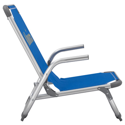 Beach Chair Heavy Duty Aluminum Almira Hm5053.01 Blue Textilene--high Backrest 55x71x66hcm