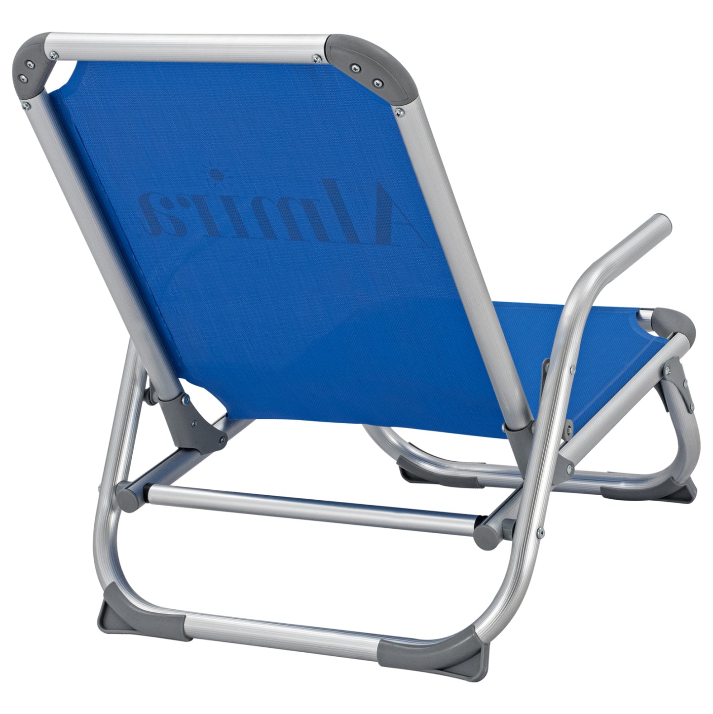 Beach Chair Heavy Duty Aluminum Almira Hm5053.01 Blue Textilene--high Backrest 55x71x66hcm