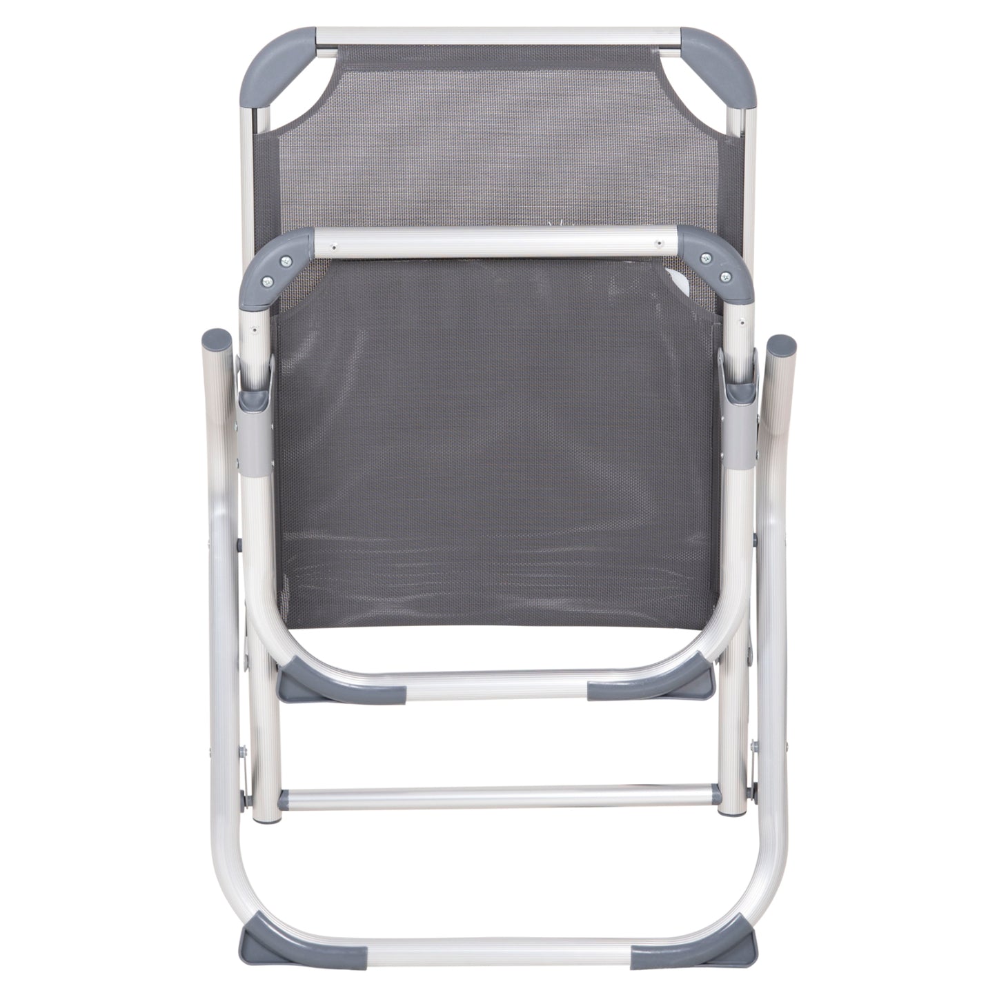 Raised Beach Chair Heavy Duty Aluminum Almira Hm6431.10 Grey Textilene 53x68x80hcm