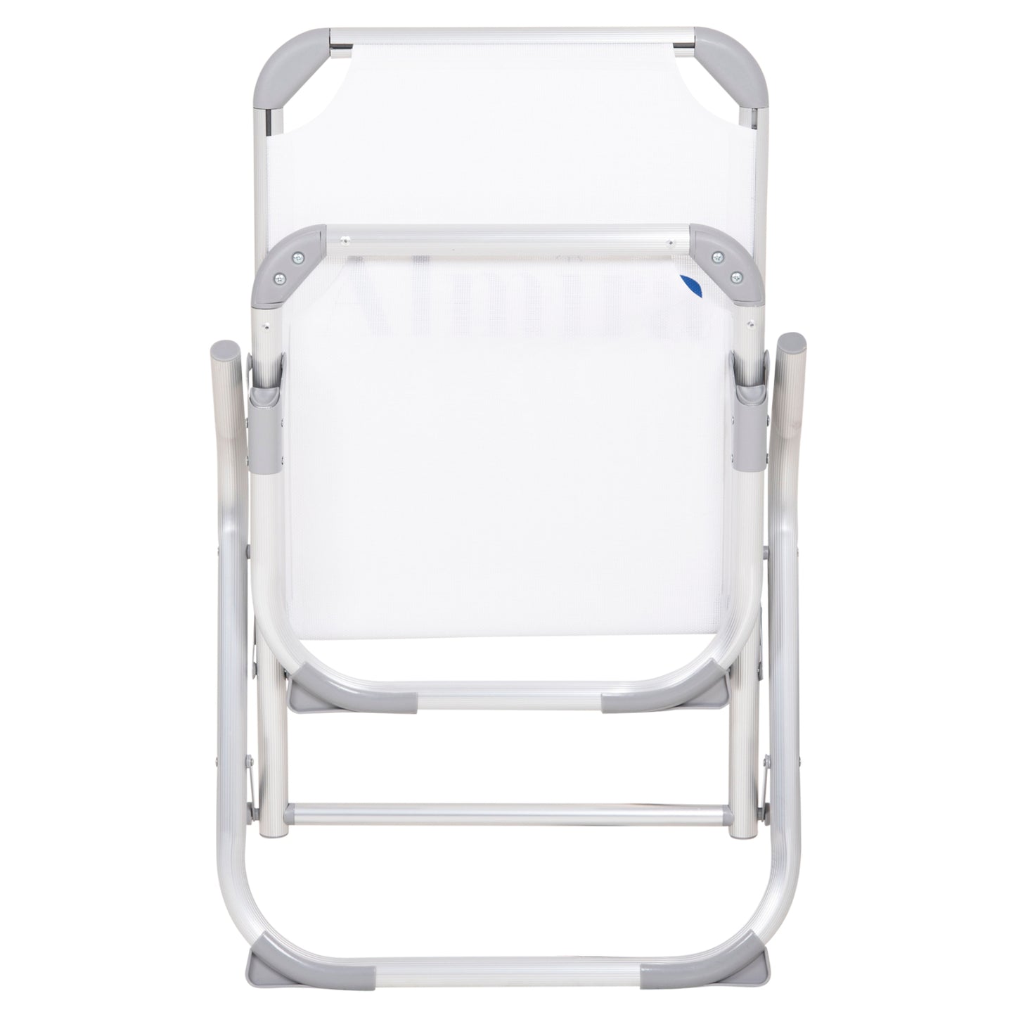 Raised Beach Chair Heavy Duty Aluminum Almira Hm6431.03 White Textilene 53x68x80hcm