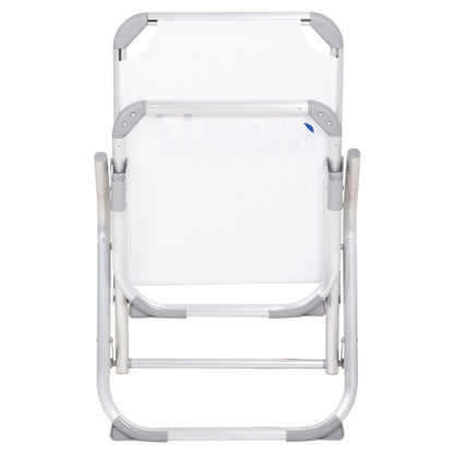 Raised Beach Chair Heavy Duty Aluminum Almira Hm6431.03 White Textilene 53x68x80hcm